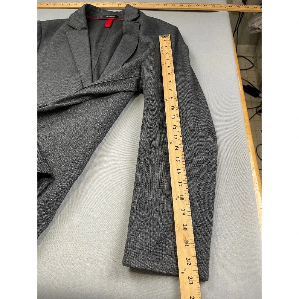7DIAMONDS Mens Blazer M Crockett Gray Raw‎ Edge Unstructured Sport Coat Jacket